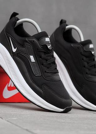 Кроссовки мужские nike wtx-5 черно белые летние дышащие кроссы верх сетка на весное лето найк втх-5 повседневная прочная обувь