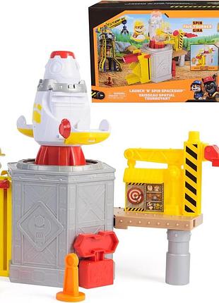 Rubble & crew launch & spin spaceship игровой набор крепыш и команда космический корабль ракета