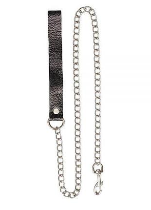 Повідець leather leash, black