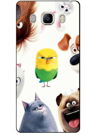 Бампер силіконовий чохол для samsung j7 2016 galaxy j710 з малюнком таємна життя домашніх тварин