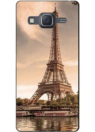 Силіконовий чохол бампер для samsung j7 2015 galaxy j700 з малюнком париж