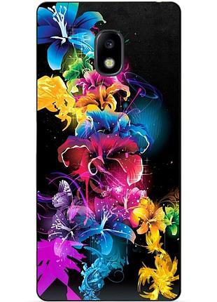 Силиконовый бампер чехол для samsung j730 galaxy j7 2017 года с рисунком лилии