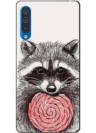 Чохол силіконовий для samsung a50 з малюнком єнот