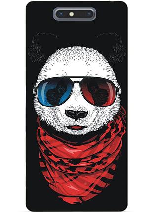 Силиконовый бампер чехол для zte blade v8 с рисунком панда