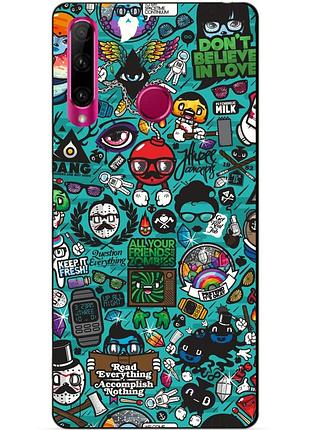 Чохол силіконовий для huawei honor 10i з малюнком стікери