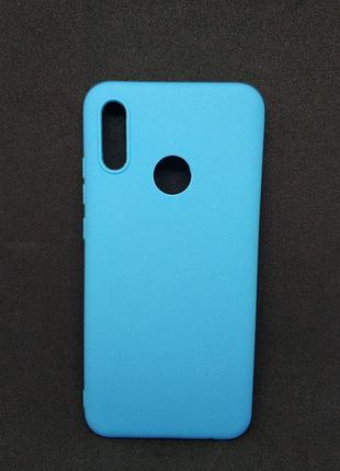Силиконовый чехол бампер для huawei p smart 2019 candy case голубой