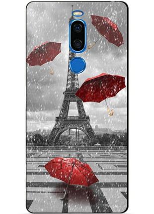 Силиконовый чехол для meizu x8 с рисунком париж