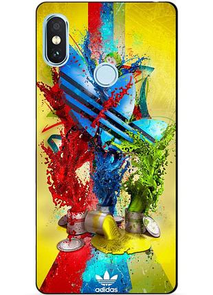 Силіконовий бампер чохол для xiaomi redmi note 5 з малюнком adidas