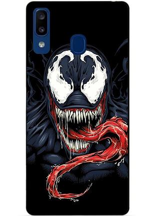 Силіконовий бампер чохол для samsung a20 2019 galaxy a205f з малюнком веном