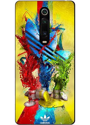 Силиконовый чехол бампер для xiaomi mi 9t/k20/mi 9t pro/k20 pro с рисунком adidas