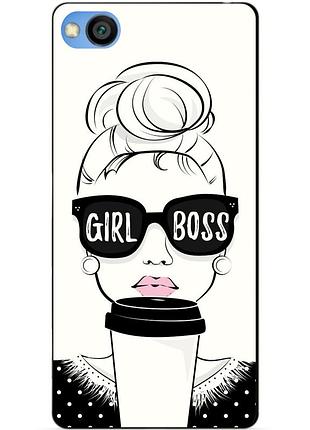 Силіконовий бампер чохол для xiaomi redmi go з малюнком girl boss