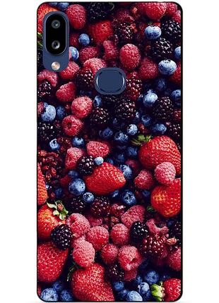 Бампер силиконовый чехол для samsung a10s 2019 galaxy a107f с рисунком ягоды