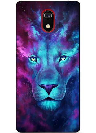 Силиконовый бампер чехол для xiaomi redmi 8a с рисунком лев