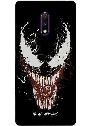 Силиконовый чехол бампер для realme x с рисунком веном