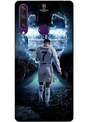 Силиконовый чехол бампер для huawei y6p с рисунком ronaldo