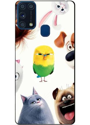 Силіконовий бампер чохол для samsung m31 galaxy m315f з малюнком таємна життя домашніх тварин