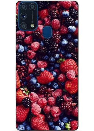 Силіконовий бампер чохол для samsung m31 galaxy m315f з малюнком ягоди
