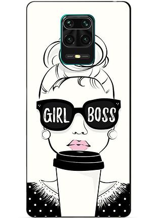 Силіконовий бампер чохол для xiaomi redmi note 9s/note 9 pro з малюнком girl boss