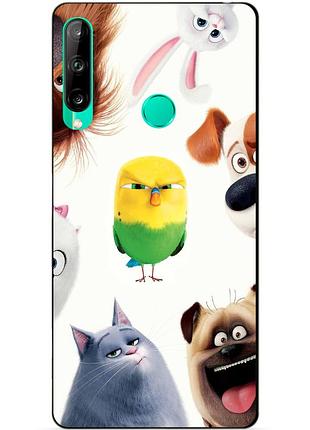 Силіконовий чохол бампер для huawei p40 lite e з малюнком таємниця життя домашніх тварин