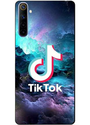 Силиконовый чехол бампер для realme 6 с рисунком tik tok