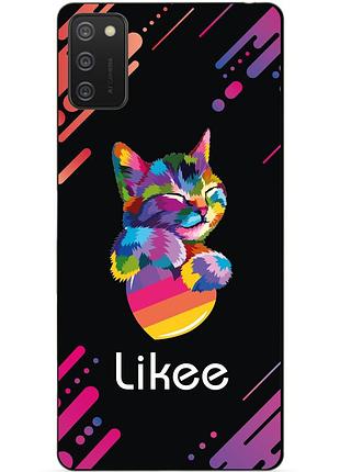 Силиконовый бампер чехол для samsung a02s с рисунком likee