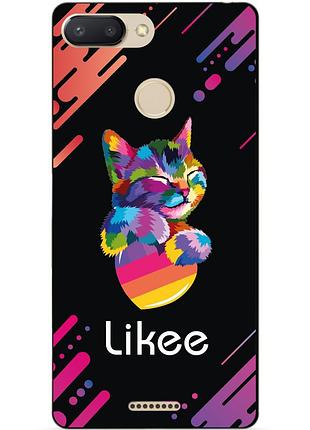 Силиконовый бампер чехол для xiaomi redmi 6 с рисунком likee
