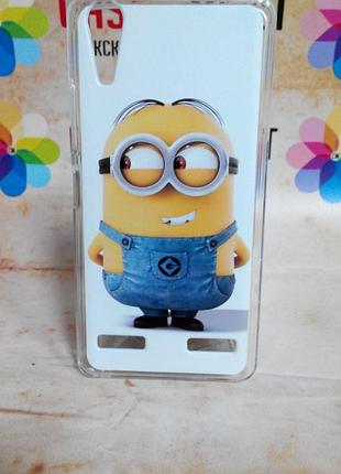 Силіконовий бампер чохол для lenovo a6010/a6000 з малюнком міньйон боб