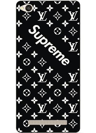 Бампер силіконовий чохол для xiaomi redmi 4a з малюнком supreme lv