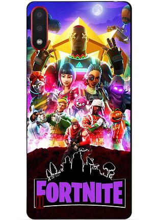 Силиконовый бампер чехол для samsung a01 galaxy a015f с рисунком fortnite