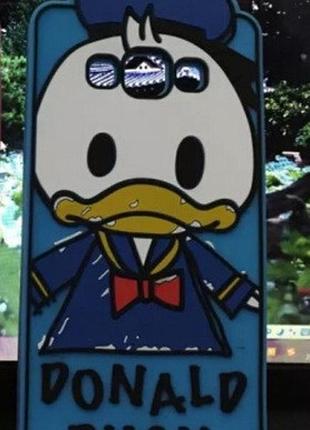 Об'ємний 3d силіконовий чохол для samsung galaxy a3 a3000 donald duck