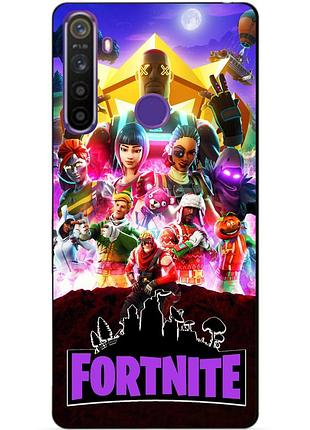 Силиконовый чехол бампер для realme 5 с рисунком fortnite