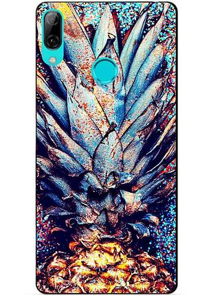 Силиконовый бампер чехол для huawei p smart 2019 с рисунком ананас