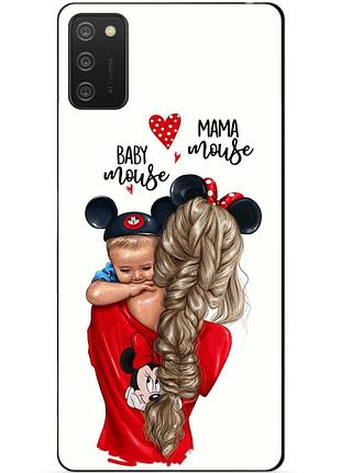 Силіконовий бампер чохол для samsung a02s з малюнком мама и малыш