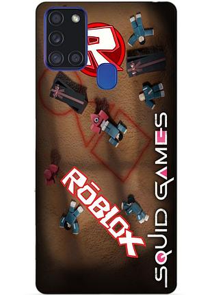 Силіконовий бампер чохол для samsung a21s roblox гра в кальмара