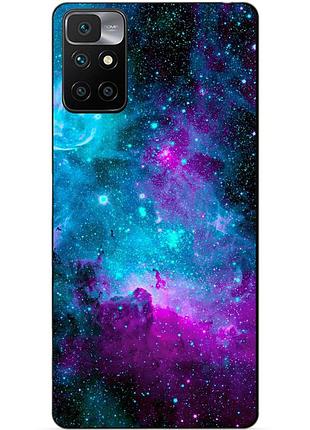 Силиконовый бампер чехол для xiaomi redmi note 11 с рисунком галактика