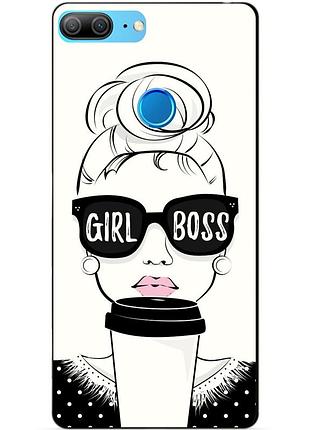 Чехол силиконовый для huawei honor 9 lite с рисунком girl boss