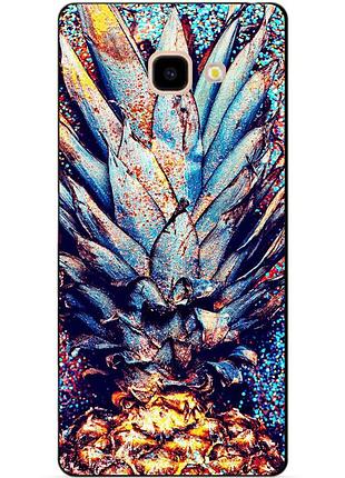 Силиконовый бампер чехол для samsung j4 plus galaxy j415 с рисунком ананас