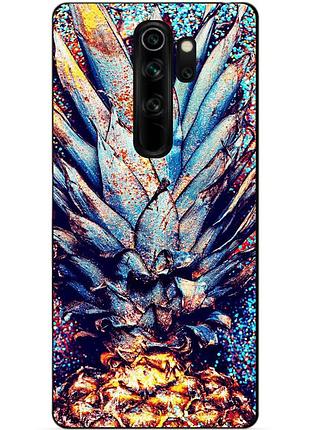 Бампер силиконовый чехол для xiaomi redmi note 8 pro с рисунком ананас