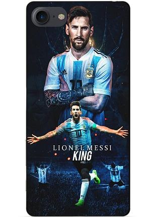 Силиконовый бампер чехол для iphone 8 с рисунком messi