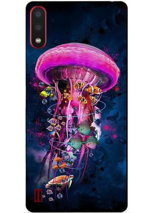 Силіконовий бампер чохол для samsung a01 galaxy a015f з малюнком медуза
