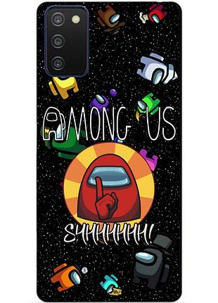 Силіконовий бампер чохол для samsung a03s з малюнком among us