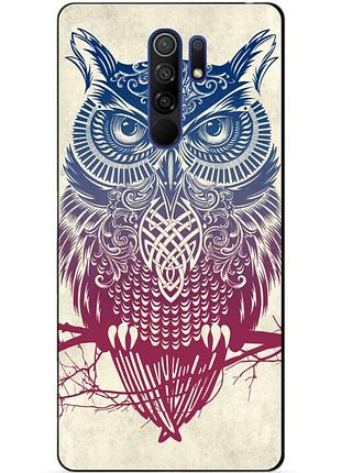 Силіконовий бампер чохол для xiaomi redmi 9 з малюнком сова