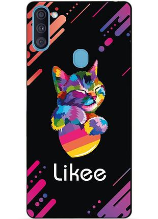 Силіконовий бампер чохол для samsung a11 з малюнком likee