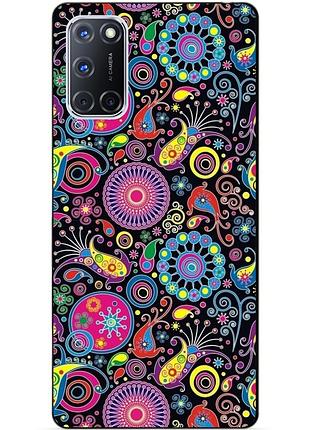 Силіконовий бампер чохол для oppo a72 з малюнком візерунки