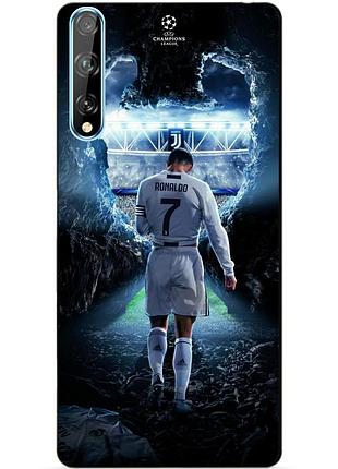 Силиконовый чехол бампер для huawei p smart s с рисунком ronaldo