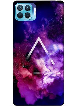 Силіконовий бампер чохол для oppo reno 4 lite з малюнком космос
