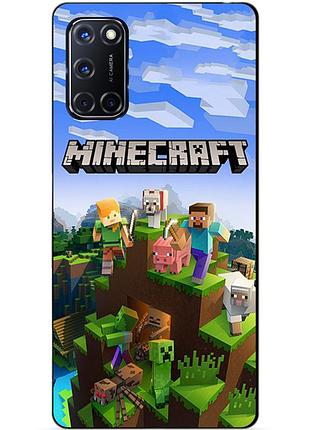 Силіконовий бампер чохол для oppo a52 з малюнком minecraft