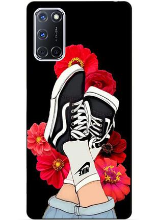 Силіконовий бампер чохол для oppo a72 з малюнком кеди