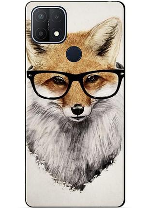 Силіконовий бампер чохол для oppo a15 a15s з малюнком лисиця