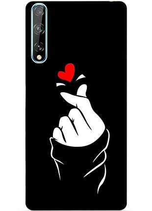 Силіконовий чохол бампер для huawei p smart s з малюнком знак любові